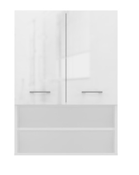 SZAFKA ŁAZIENKOWA WISZĄCA KOMODA 64CM BIAŁA POŁYSK