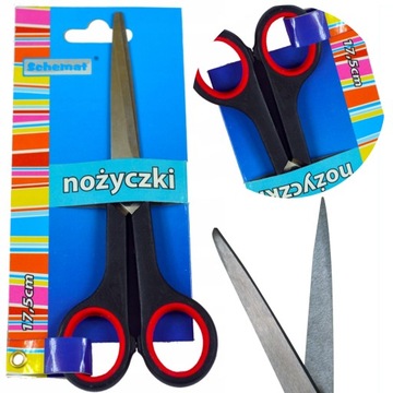 Nożyczki Szkolne Uniwersalne ze Stali Nierdzewnej 17,5 cm Schemat 8836