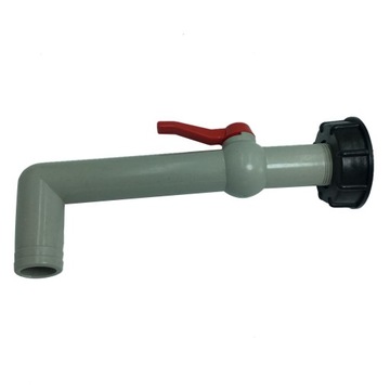 Tonaż IBC 1000L IBC Zbiornik Kran 60mm Stopień 1 cal Wydłużony 90 stopni
