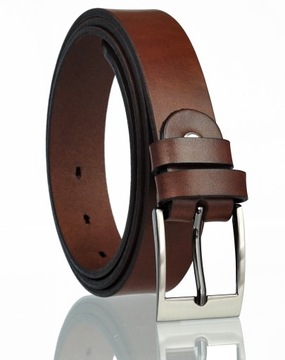 SKÓRZANY MĘSKI PASEK BLAKARDO 3 CM BRĄZOWY 125