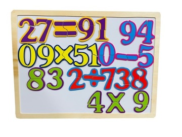 Puzzle magnetyczne cyfry 53 magnesy matematyka
