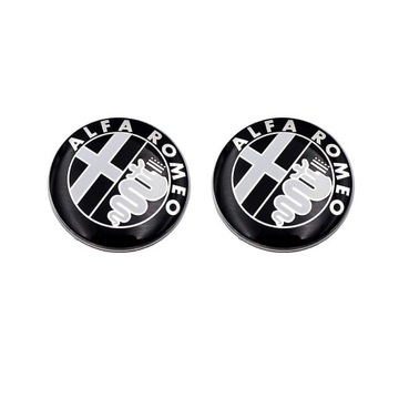 74MM ČERNÁ ZNAK DO ALFA ROMEO 147 156 159 MITO BRERA