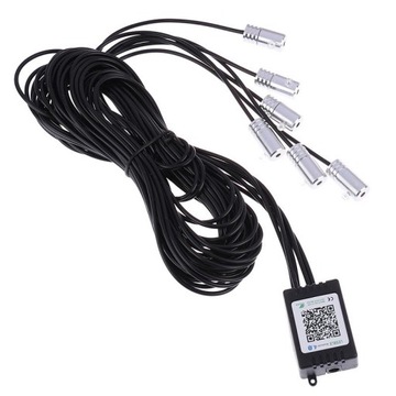 6x EL WIRE ВОЛОКОННО-ОПТИЧЕСКИЕ СВЕТОДИОДЫ RGB AMBIENT PILOT APP 8 м
