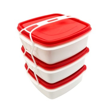 Menażka plastikowa pojemnik z uchwytem 3 trojak