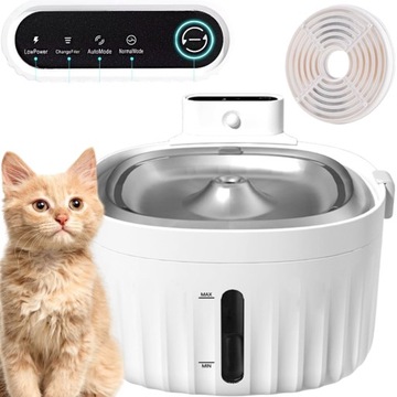 FONTANNA POIDEŁKO DLA KOTA PSA ZWIERZĄT POIDŁO MISKA CZUJNIK RUCHU FILTR