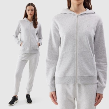 4F BLUZA DAMSKA DRESOWA ROZPINANA Z KAPTUREM SS24