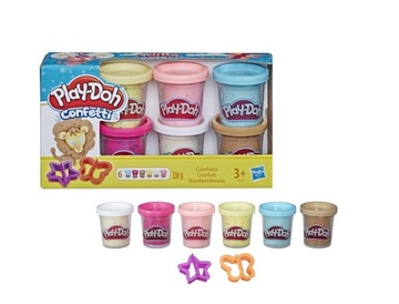 PLAY-DOH CIASTOLINA ZESTAW KONFETTI CONFETTI 6-PAK