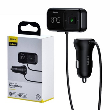 BASEUS TRANSMITER FM MP3 micro SD AUX / ŁADOWARKA SAMOCHODOWA SZYBKA 2x USB