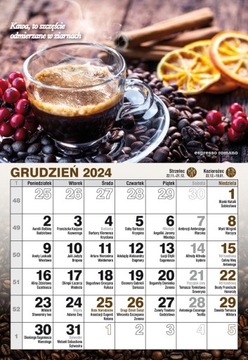 Календарь на 2024 год настольный МЕСЯЦ офисный 20,5х14см КОФЕ