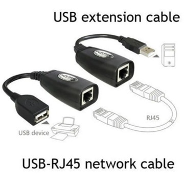 Ethernet Extender USB 2.0 męski na żeński Cat6 Cat5 Rj45 LAN sieć Ethernet