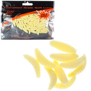 ИСКУССТВЕННЫЙ ЧЕРВЯК-ЖИВКА 50 шт, желтый