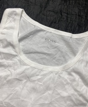 Hugo Boss ORYGINALNY biały T SHIRT BOKSERKA bezrękawnik KOSZULKA rozmiar L