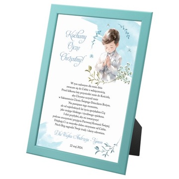 РАМКА С БЛАГОДАРНОСТЬЮ А4 для крестных, бабушек и дедушек