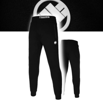 PITBULL WEST COAST SPODNIE DRESOWE HATTON CZARNE TRACK PANTS BLACK M