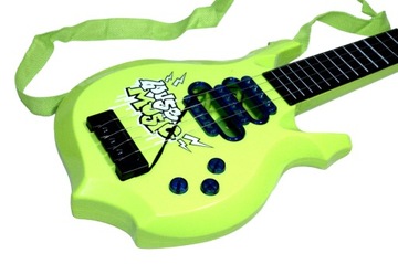 ЭЛЕКТРОРОК-ГИТАРА ДЛЯ ДЕТЕЙ ИГРАЕТ МЕЛОДИИ + МИКРОФОН НА ПОДСТАВКЕ для MP3