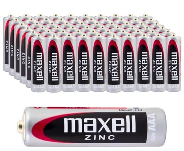 Baterie AAA Maxell Zinc Paluszki Cynkowe R3 1.5V Mocne 60 szt Oryginalne
