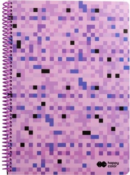 Kołozeszyt kratka HAPPY COLOR PIXI FIOLET A4/80K