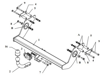 AUTO ZAŘÍZENÍ(HÁK) TÁŽNÝ DO MERCEDES VANEO 2002-06 W414+WIAZKA +ADAPTER 7PIN13