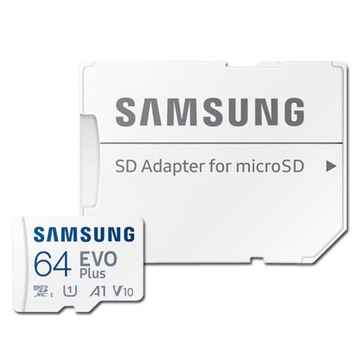 Карта памяти SAMSUNG Evo Plus microSDXC 64 ГБ