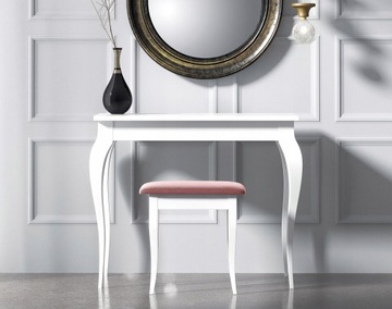 Toaletka + taboret GLAMOUR stół stolik konsola