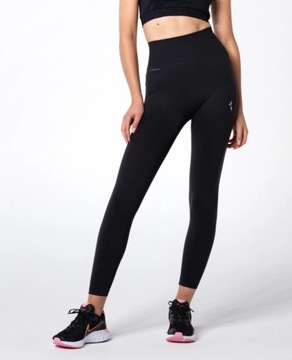 LEGGINSY CZARNE ULTRABASIC SPORTOWE YOGA FITNESS BIEGANIE ROWER - M