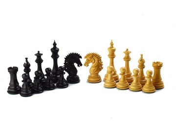 Шахматные фигуры ROOGU Camelot 4,7 дюйма, роскошные XL, дерево, черное дерево, Индия, ручная работа