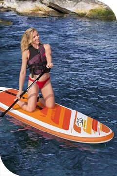 Deska SUP Pompowana Aqua Journey Bestway 65349 Wiosło Pompka Plecak Smycz
