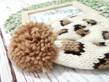 Леопардовая шапка MATALAN 6-12 месяцев.