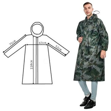 Камуфляжная куртка-накидка-дождевик
