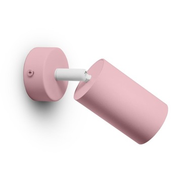 Lampa Ścienna Kinkiet Plafon Tuba Metal SPOT LED GU10 Róż Ruchoma Halogen
