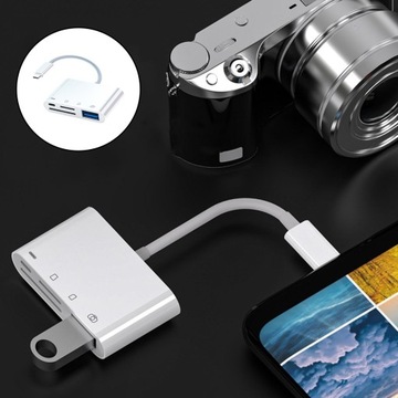 Адаптер OTG для чтения Micro SD TF USB C 4 в 1, для