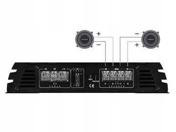 MOCNY WZMACNIACZ SAMOCHODOWY 2KANAŁOWY CRUNCH 500W