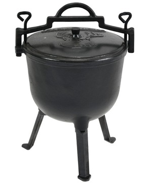 ЧУГУННЫЙ ШОТЕЛ 11 л, Венгерский Охотничий Кастрюля для запекания пирогов, КАМИН-ГРИЛЬ