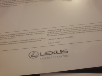 ----> Брошюра Lexus LC500 / LC500h - 01/2022! ! !