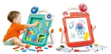 Двусторонняя доска для рисования WOOPIE, игра Тетрис 2 в 1