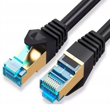 KABEL SIECIOWY LAN ZŁOTY MIEDŹ + SFTP CAT7 10 M Patchcord RJ45 7 ETHERNET