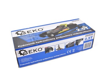 Гидравлический автомобильный домкрат, низкопрофильный, до 2,5 тонн GEKO