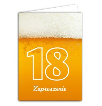 Zaproszenia 18 Urodziny Osiemnastkę Pakiet 10 szt.