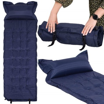 САМОНАДУВАЮЩИЙСЯ ТУРИСТИЧЕСКИЙ КОВрик С ПОДУШКОЙ 193 СМ, ТОЛСТЫЙ МАТРАС