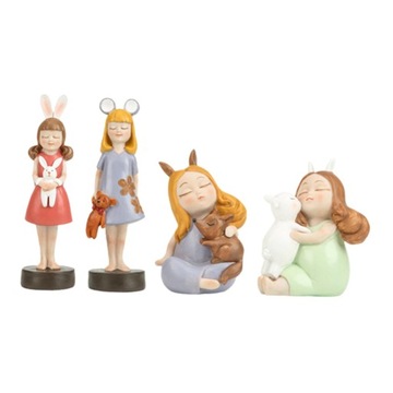 Figurki dziewczynek Rzemiosło artystyczne Nordic Girl Posągi Ozdoba na biur