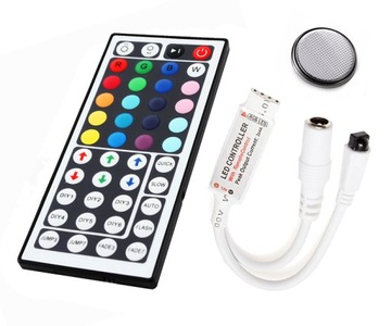 PILOT STEROWNIK TAŚM LED LEDÓW RGB 44 KLAWISZE IR