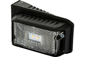 Белый габаритный светодиодный фонарь DOBPLAST DPT15 с держателем кабеля и отражателем