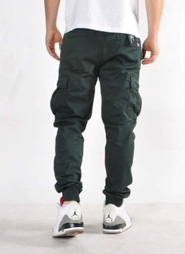 Spodnie 3XL Bossline Cargo Joggery Zielone bojówki XXXL