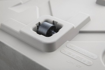 Большой прямоугольный цветочный горшок 99см Deroma Millennium PEARL на колесах