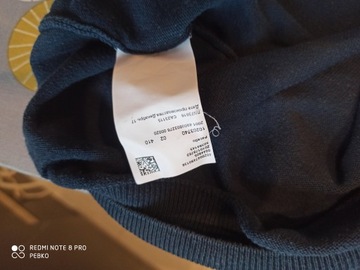 MĘSKI GRANATOWY SWETEREK HUGO BOSS PACELLO ITALY ITALIAN YARN L / G