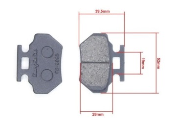Тормозные колодки ATV 125 REAR / ATV 200 FRONT kpl