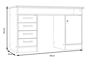 NET106 MT931 письменный стол, белый матовый, FORTE, FREE, быстрый
