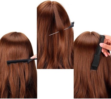 V5 DUŻY ZESTAW GRZEBIENI FRYZJERSKICH GRZEBIEŃ DO WŁOSÓW W ETUI KPL. 10 szt