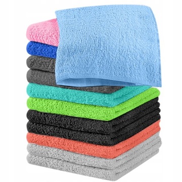 12 x KOMPLET RĘCZNIKÓW 30x30 FROTTE BAWEŁNA KOLORY