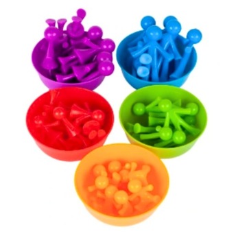 Montessori ZESTAWA UKŁADANKA NAUKA LICZENIA I KOLORÓW GRA SORTER DLA DZIECI